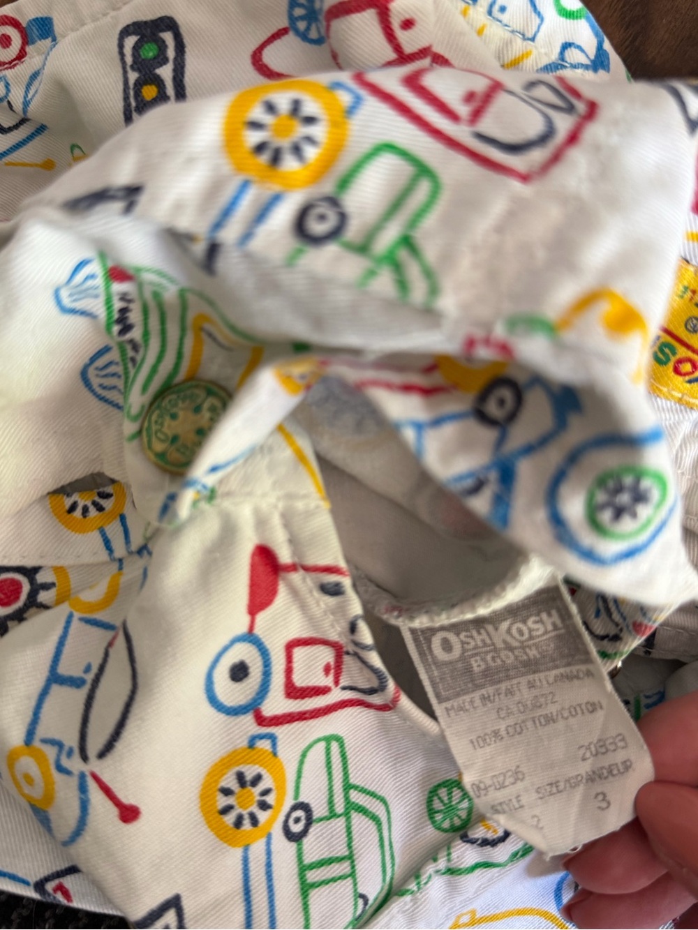 Vintage OshKosh vehicle print shortalls - Picture 5 of 5